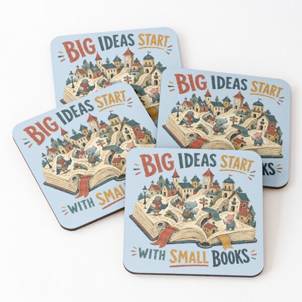 Item preview, Book Lover Gift for Librarians & Teachers | Small Books, Big Ideas designed and sold by POD DYNASTY | Original Print On Demand T-Shirt Graphics.