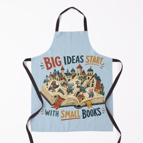 Item preview, Book Lover Gift for Librarians & Teachers | Small Books, Big Ideas designed and sold by POD DYNASTY | Original Print On Demand T-Shirt Graphics.