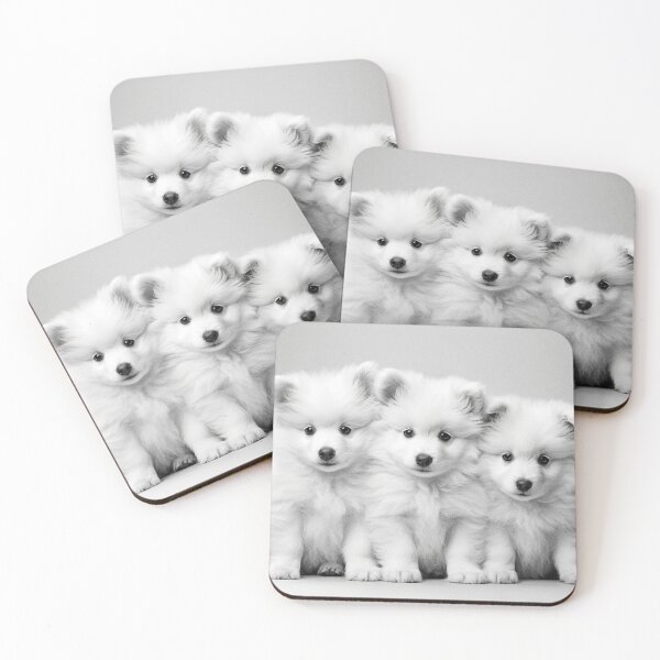 Item preview, The Three Little White Spitz Puppies designed and sold by djovan.