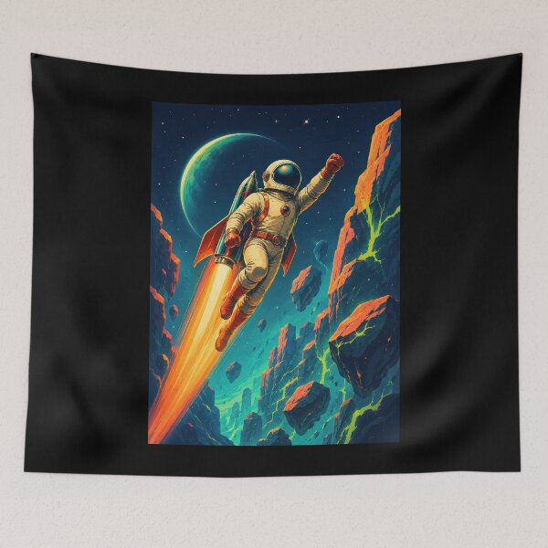 Item preview, Rocketbound Through the Emerald Asteroid Rift  designed and sold by Sketchlegacy.