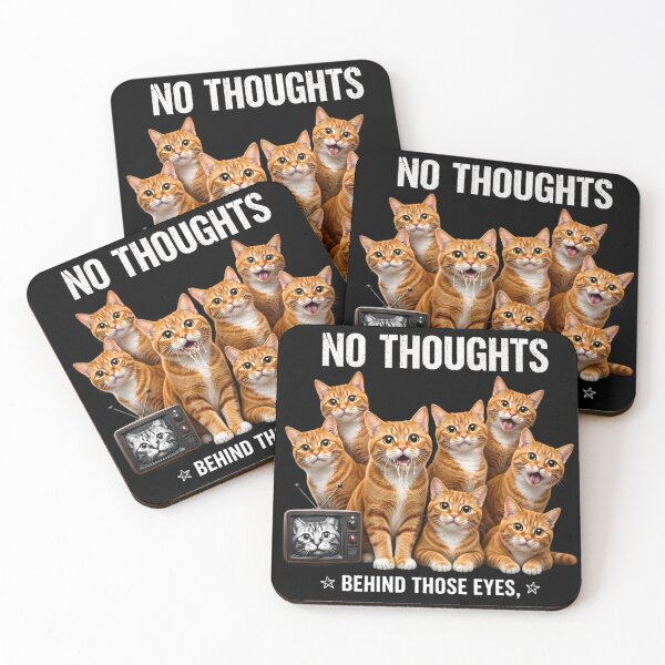 Item preview, Funny Orange Cat Meme - No Thoughts Behind Those Eyes designed and sold by conggamenhatvip.