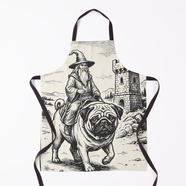 Item preview, Wizard Pug Rider Cute Medieval Dog Vintage Weirdcore designed and sold by Y-Vibes.