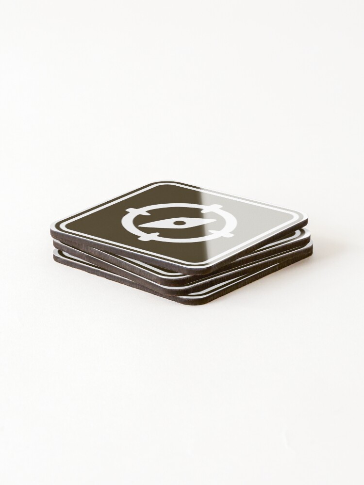 Thumbnail 4 of 5, Coasters (Set of 4), Compass Icon designed and sold by TrailheadStudio.