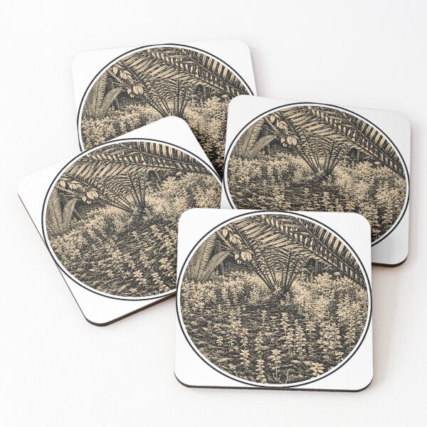 Item preview, Fern Forest Floor | Botanical Ink Art designed and sold by Linoluca.