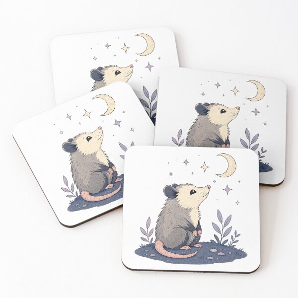 Item preview, Opossum looking at stars designed and sold by Orca-Design.