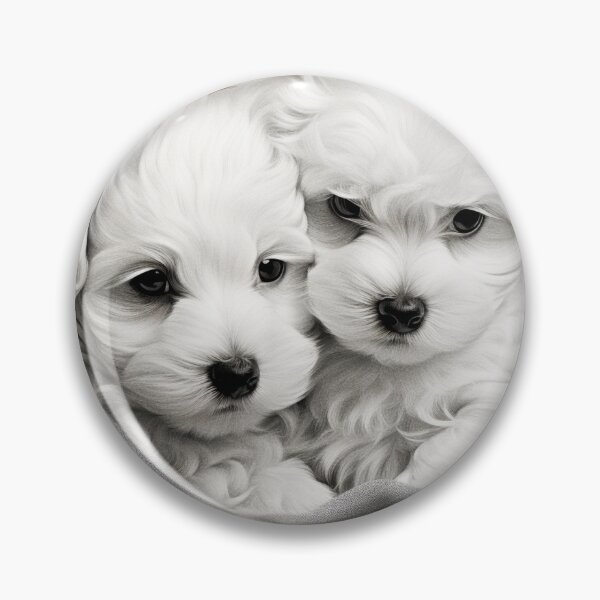 Item preview, Two Little White Puppies Cuddling designed and sold by djovan.