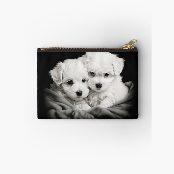 Item preview, Two Little White Puppies Cuddling designed and sold by djovan.