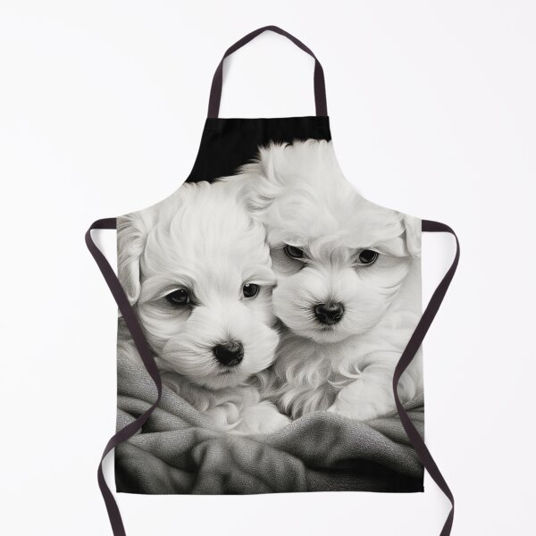 Item preview, Two Little White Puppies Cuddling designed and sold by djovan.