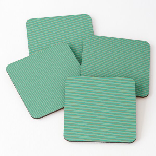 Item preview, Horizontal pin stripes teal and Orange designed and sold by Hanna McCown.
