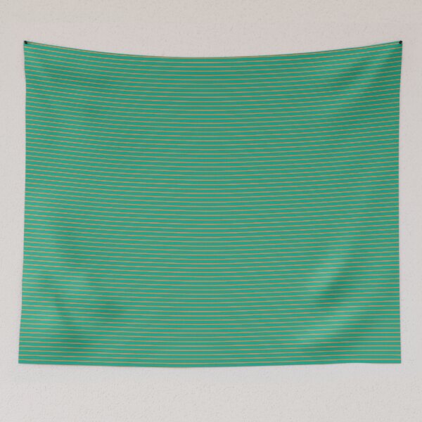 Item preview, Horizontal pin stripes teal and Orange designed and sold by Hanna McCown.