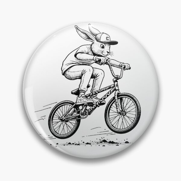 Item preview, BMX Rabbit Shirt – Vintage Bunny Riding Bicycle Retro Cycling Graphic Tee designed and sold by sportfantees.