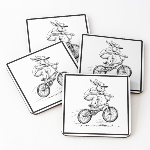 Item preview, BMX Rabbit Shirt – Vintage Bunny Riding Bicycle Retro Cycling Graphic Tee designed and sold by sportfantees.