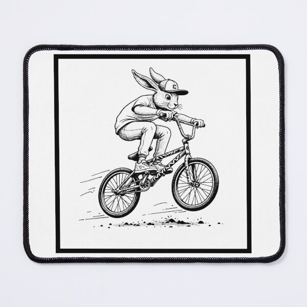Item preview, BMX Rabbit Shirt – Vintage Bunny Riding Bicycle Retro Cycling Graphic Tee designed and sold by sportfantees.