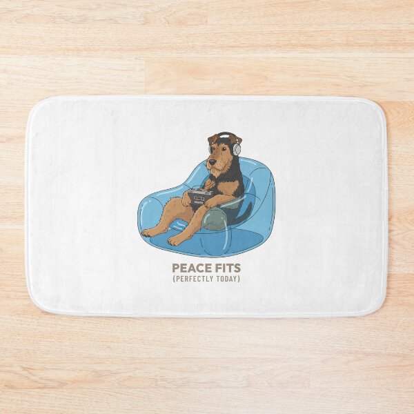 Item preview, Airedale Terrier Listening to Music Vintage Aesthetic designed and sold by COZY VINTAGE animal.