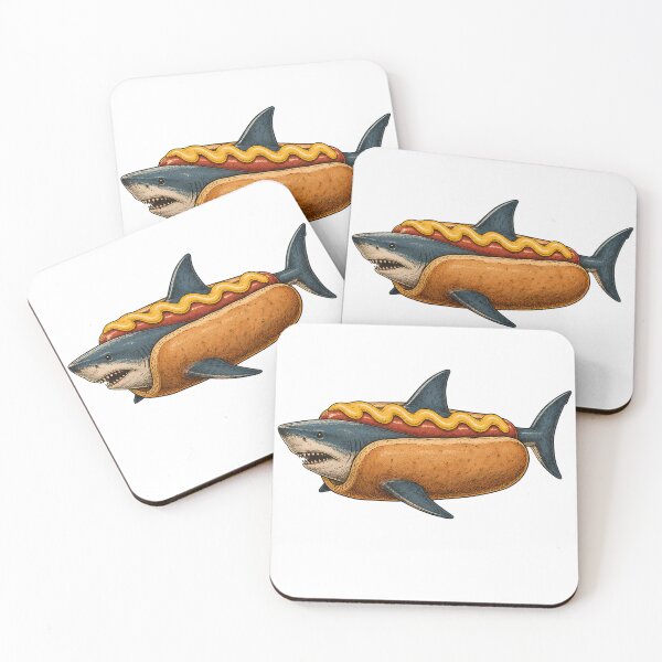 Item preview, Shark Hotdog Funny Vintage Weirdcore Food Meme Design designed and sold by VGAfanatic.