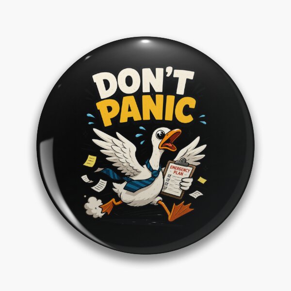 Item preview,  Don’t Panic Humor | Funny Stress Relief Duck designed and sold by Cree8if.