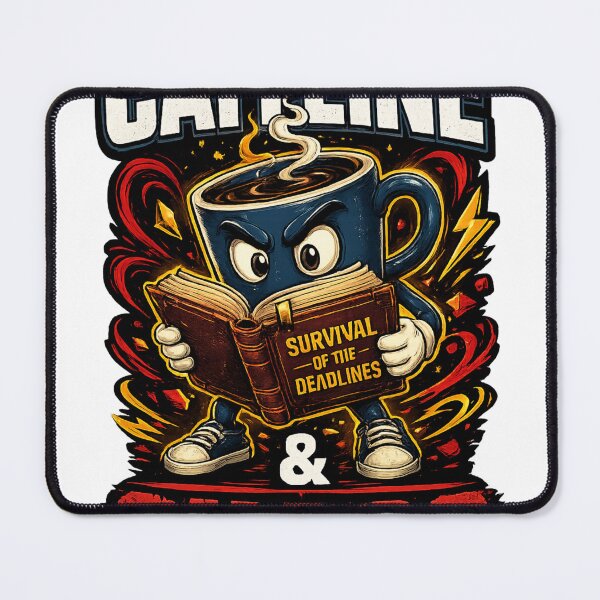 Item preview, Caffeine & Chaos Coffee Mug Deadline Fighter designed and sold by Feral Feline.