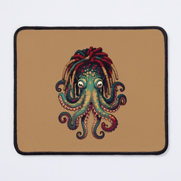Item preview, Rasta Octopus with Dreadlocks | Reggae Sea Life Art designed and sold by digitalbob60.