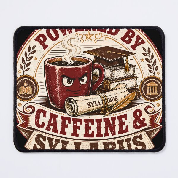 Item preview, Caffeine & Syllabus Student Life Vintage Design designed and sold by Retro Rascals Co..