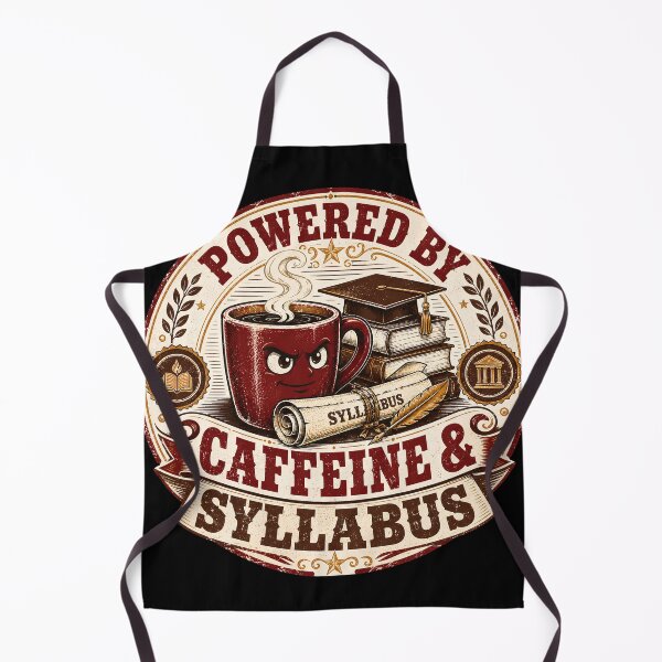 Item preview, Caffeine & Syllabus Student Life Vintage Design designed and sold by Retro Rascals Co..