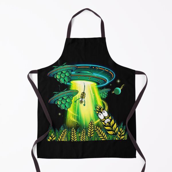 Item preview, Alien Beer Abduction - UFO Hops and Barley Craft Beer Art designed and sold by pulse_retail.