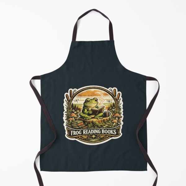 Item preview, Frog Reading Books | Cute Book Lover Frog Vintage T-Shirt Design designed and sold by Aliplus+.