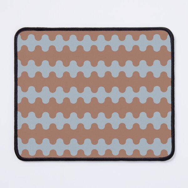 Item preview, Wavy Stripes Mocha Brown and Ice Blue Pattern designed and sold by kierkegaard.
