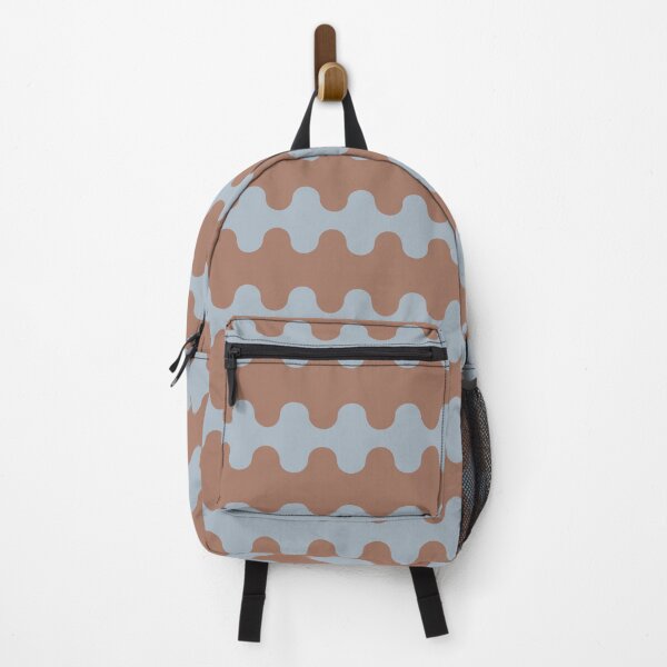 Item preview, Wavy Stripes Mocha Brown and Ice Blue Pattern designed and sold by kierkegaard.