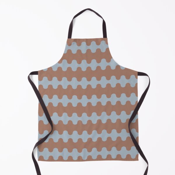 Item preview, Wavy Stripes Mocha Brown and Ice Blue Pattern designed and sold by kierkegaard.
