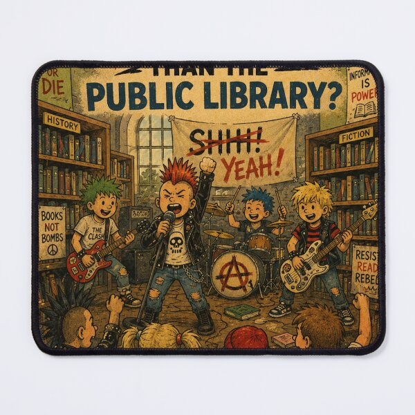 Item preview, WHAT'S MORE PUNK THAN THE PUBLIC LIBRARY? designed and sold by The Turbulent Architect.