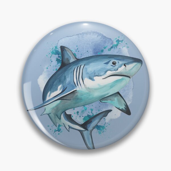 Item preview, Watercolor Shark Art designed and sold by Greenbaby.