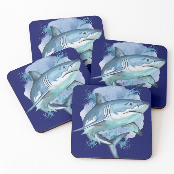 Item preview, Watercolor Shark Art designed and sold by Greenbaby.