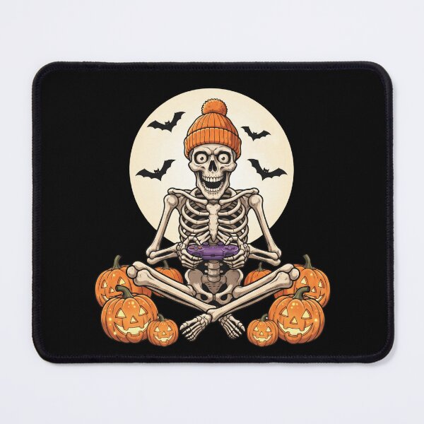Item preview, Skeleton Meditating with Pumpkins designed and sold by pintartipuduran.