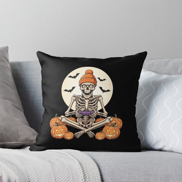 Item preview, Skeleton Meditating with Pumpkins designed and sold by pintartipuduran.