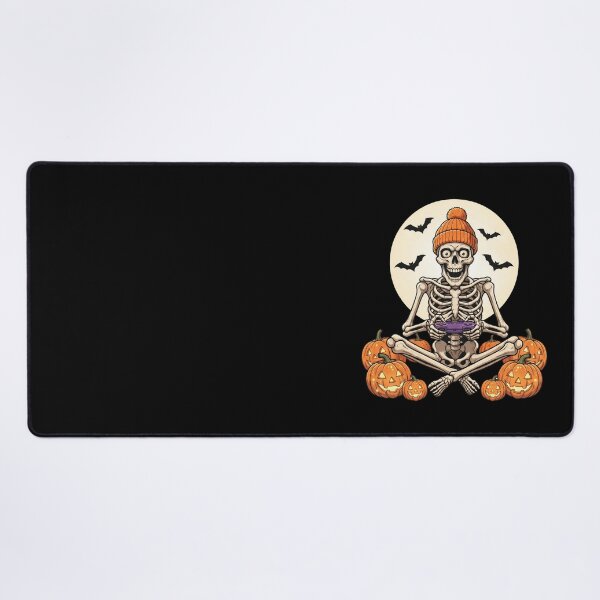 Item preview, Skeleton Meditating with Pumpkins designed and sold by pintartipuduran.