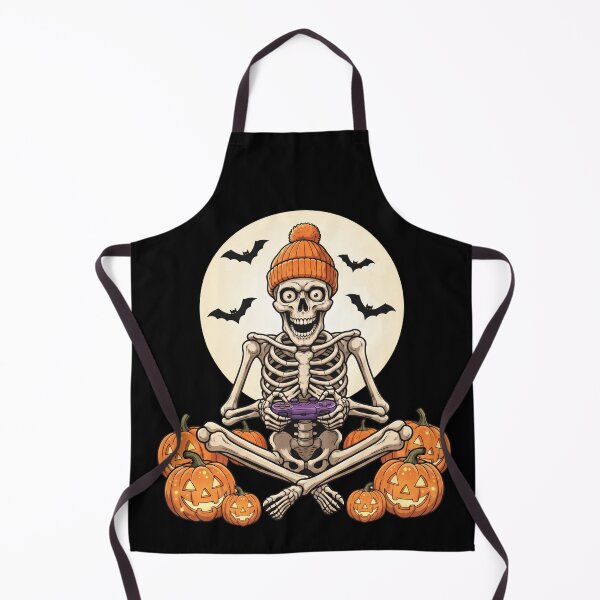 Item preview, Skeleton Meditating with Pumpkins designed and sold by pintartipuduran.