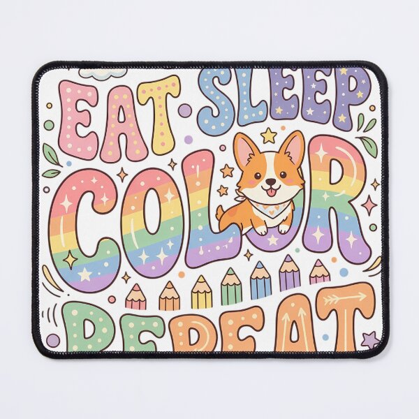 Item preview, Eat Sleep Color Repeat Corgi Gift designed and sold by SHOP-Corner.