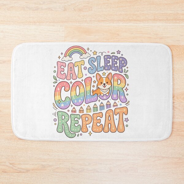 Item preview, Eat Sleep Color Repeat Corgi Gift designed and sold by SHOP-Corner.