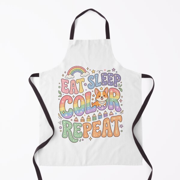 Item preview, Eat Sleep Color Repeat Corgi Gift designed and sold by SHOP-Corner.
