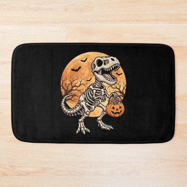 Item preview, Dinosaur Skeleton with Halloween Pumpkin designed and sold by pintartipuduran.