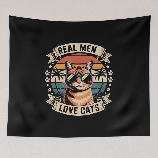 Item preview, Real Men Love Cats Vintage designed and sold by DariaOltes.