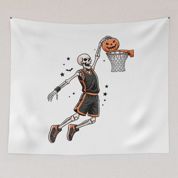 Item preview, Skeleton Dunking Pumpkin Basketball designed and sold by pintartipuduran.