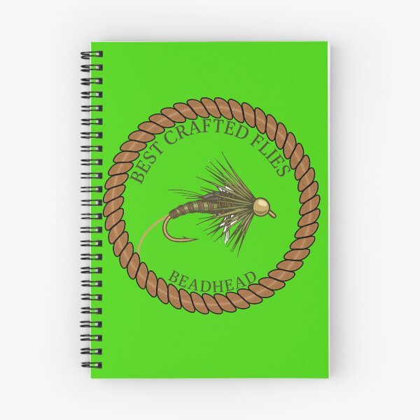 Item preview, Fly tying logo style illustrtion "Best Crafted Flies, Beadhead" nymph. designed and sold by Art-Horizon.
