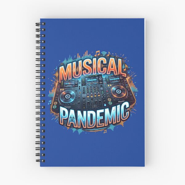 Item preview, Musical Pandemic DJ Turntables Neon Graphic designed and sold by digitalbob60.