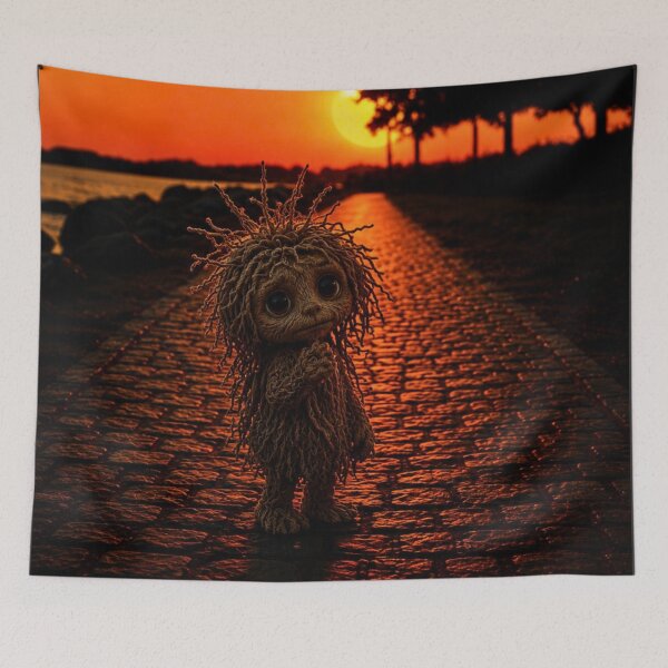 Item preview, Little Forest Spirit Walking at Sunset designed and sold by JUTElCONIC.
