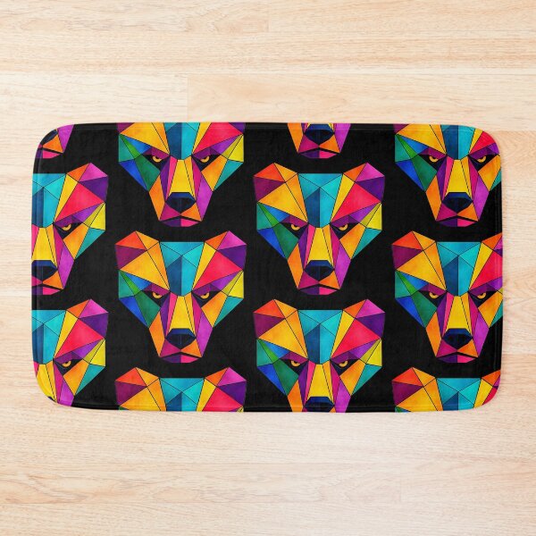 Item preview, Colorful Polygonal Geometric Bear designed and sold by StickerAndLove.