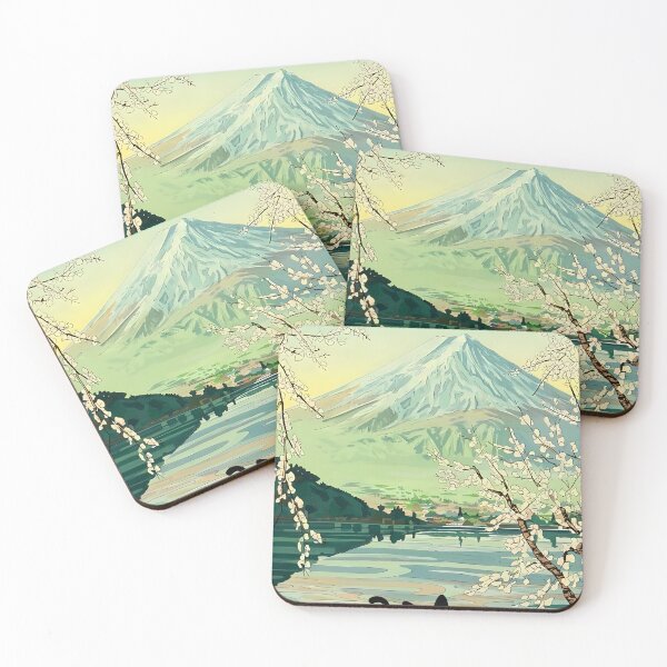 Item preview, Cat with Mt Fuji view from lake Kawaguchi designed and sold by PurrfectHome.
