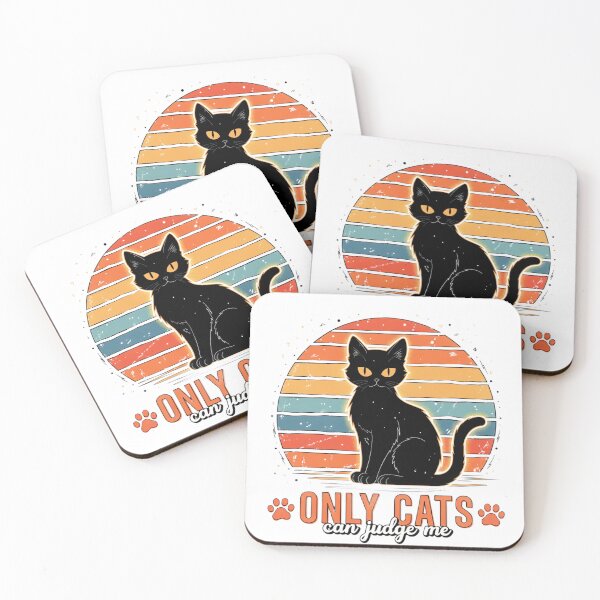 Item preview, Only Cats Judge Me Retro designed and sold by DariaOltes.