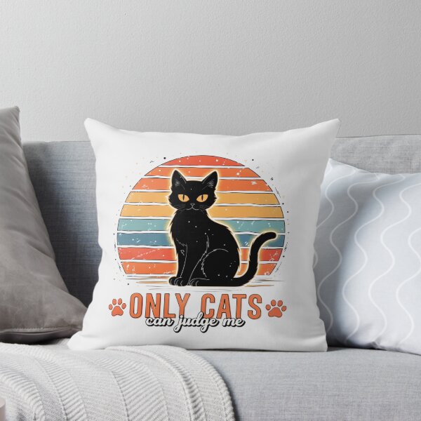 Item preview, Only Cats Judge Me Retro designed and sold by DariaOltes.