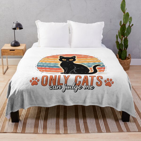 Item preview, Only Cats Judge Me Retro designed and sold by DariaOltes.